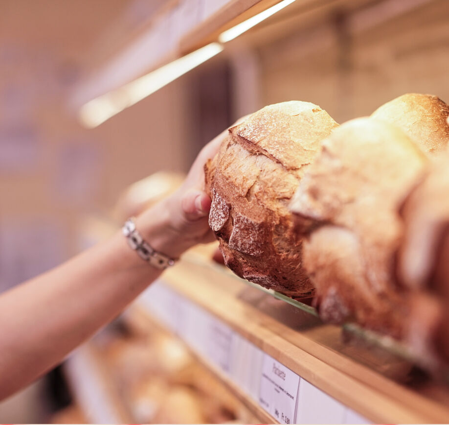 frisches Brot in der Bäckerei